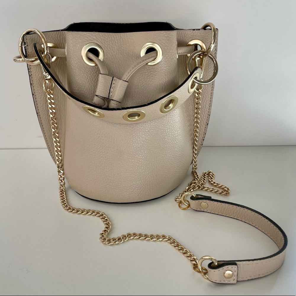 Genuine Leather Bucket Bag